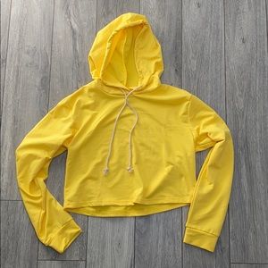 Yellow Crop lightweight sweatshirt